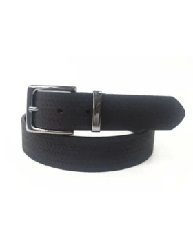 GEO EMBOSSED BELT Black