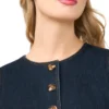 GIA Sleeveless Denim Button-Up Top