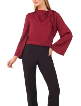 GINEVRA Tie Neck Blouse