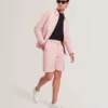 GIVRAN Slim Fit Linen Blend Tailored Shorts