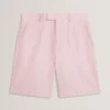GIVRAN Slim Fit Linen Blend Tailored Shorts