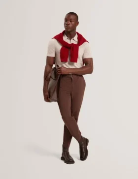 GIVRANS Silk Blend Knit Zip Neck Polo