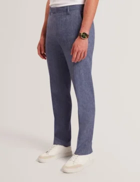 GIVRANT Tailored Linen Blend Slim Fit Pants