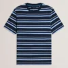 GORANO Short Sleeve Textured Striped T-Shirt