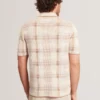 HALPIRT Checked Zip Neck Cotton Knit Polo