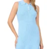 HARLEY Pointelle Knit Collared Neck Midi Dress