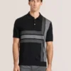 INTARSIA SWEATER POLO Black Beauty