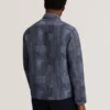 IWOJAN Mixed Weave Stripe Zip-Through Overshirt