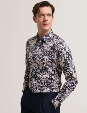 JACIEL Scattered Petal Slim Long Sleeve Shirt
