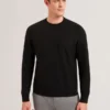JAMALS Herringbone Knit Crew Neck Sweater