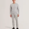 JAMALS Herringbone Knit Crew Neck Sweater