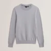 JAMALS Herringbone Knit Crew Neck Sweater