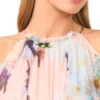 JANE Floral Halterneck Chiffon Maxi Dress