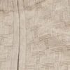 JEREMEE Branded Texture Zip Neck Jumper