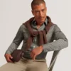 JOZEF Slim Fit Micro Geometric Print Shirt