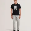 JUSTINO Short Sleeve Box Print Graphic T-Shirt