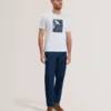 JUSTINO Short Sleeve Box Print Graphic T-Shirt