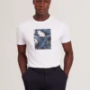 JUSTINOO Short Sleeve Box Print Graphic T-Shirt
