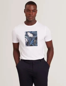 JUSTINOO Short Sleeve Box Print Graphic T-Shirt