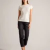 KATRINO Ribbed Metallic Fitted T-Shirt