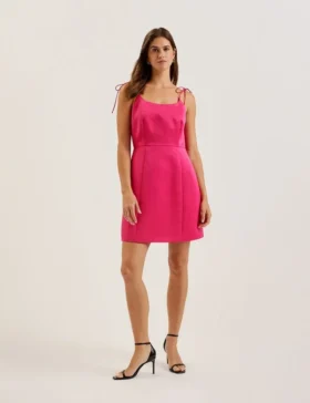 KAVALA Tie Strap Square Neck Mini Dress