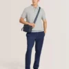 KNIT TWILL ELASTIC TROUSERS Insignia Blue Heather