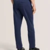 KNIT TWILL ELASTIC TROUSERS Insignia Blue Heather