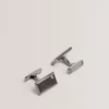 KRISTOL Crystal Detail Brushed Metal Cufflinks
