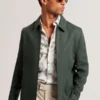 KUMARH Linen Blend Zip Up Harrington Jacket
