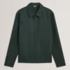 KUMARH Linen Blend Zip Up Harrington Jacket