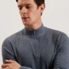 KURNLE T Knit Half Zip Funnel Neck Jumper