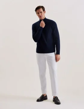 KURNLE T Knit Half Zip Funnel Neck Jumper