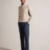 KURNLE T Knit Half Zip Funnel Neck Jumper