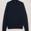 KURNLE T Knit Half Zip Funnel Neck Jumper