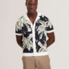 KYES Short Sleeve Knitted Leaf Shirt