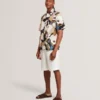 LANGDON Garden Print Relaxed Short Sleeve Shirt