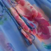LARJA Floral Print Chiffon Mini Beach Kaftan