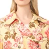 LEAH Floral Print Short Trench Jacket