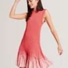 LILYO Ribbed Knit Flippy Hem Mini Dress