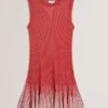 LILYO Ribbed Knit Flippy Hem Mini Dress