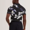 LONGBRI Photographic Floral Print Cotton Polo Shirt