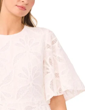 LORI Broderie Anglaise Angel Sleeve Mini Dress