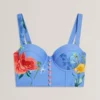 LORIIAA Printed Underwired Bikini Top