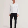 LUCKEY Long Sleeve Pique Cotton Jersey Shirt