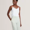 LULEA Chiffon Detail V-Neck Strappy Cami Top