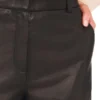 LYNDINA Leather Straight Leg Trousers
