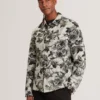 MAIRIS Shaded Floral Print Jacquard Overshirt