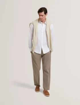 MAURCE Straight Leg Cotton Linen Pants