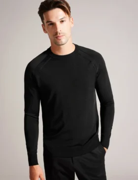 MAYWO Saddle Shoulder Crew Neck Jumper