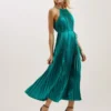 MELIKE Pleated Midi Dress